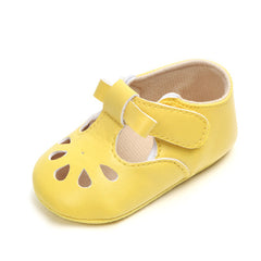 Zachte half-open loafers voor babymeisjes, Geel