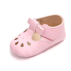 Zachte half-open loafers voor babymeisjes, Roos