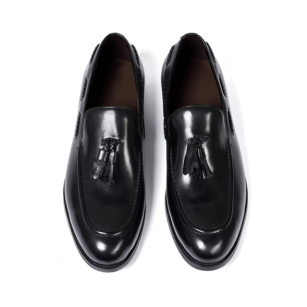 Heren loafer met kwastjes en decoratieve franjes - bruin, foto 9