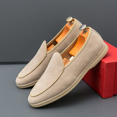 Heren loafers in imitatiesuède, Beige