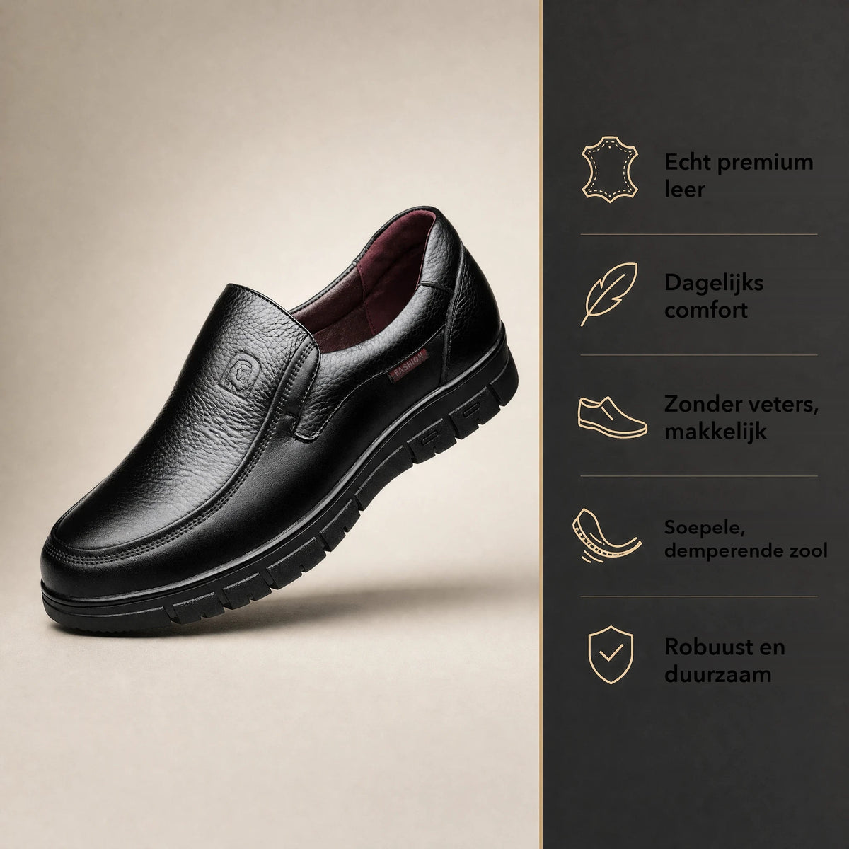 Heren loafers van zacht leer met comfortzool - afbeelding 4