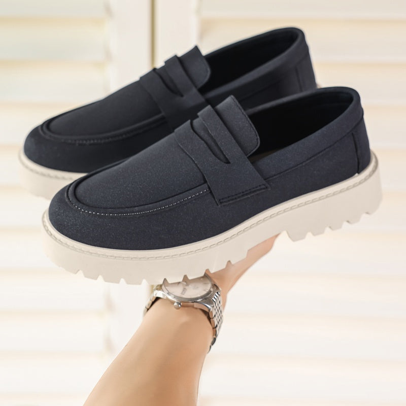 Camel heren mocassin met profielzool, zijaanzicht