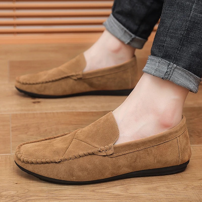 Zwarte mocassin, voorkant