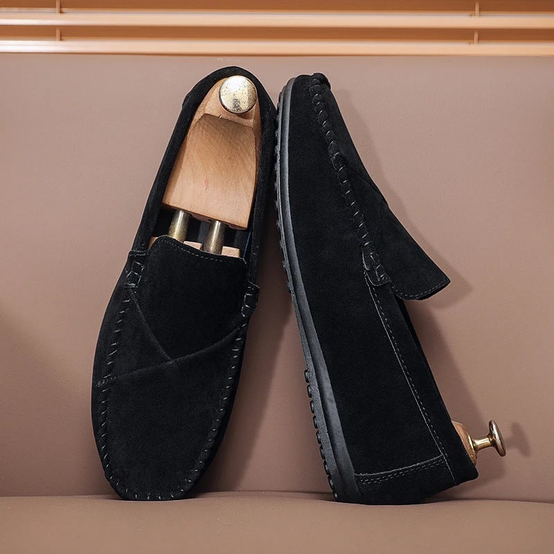 Blauwe mocassin, voorkant