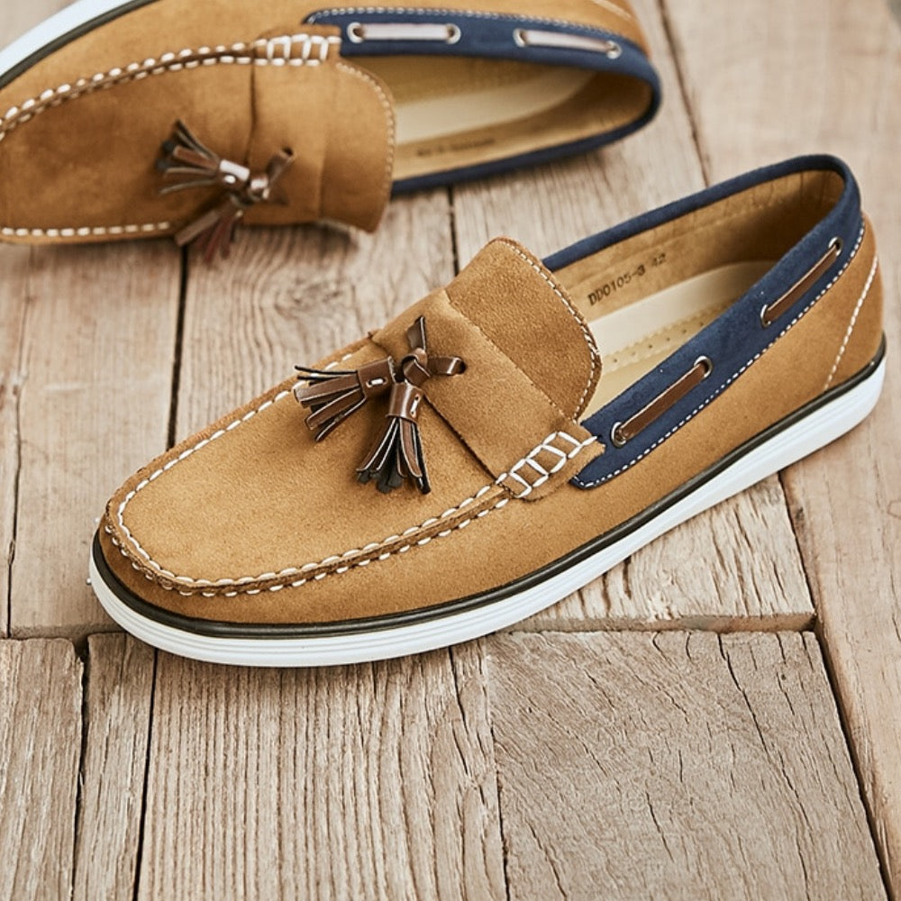 Heren loafers met kwastje in bootstijl