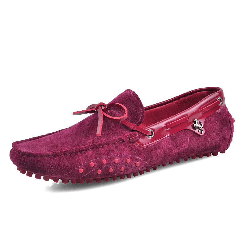 Bootschoen-loafers in suède voor heren