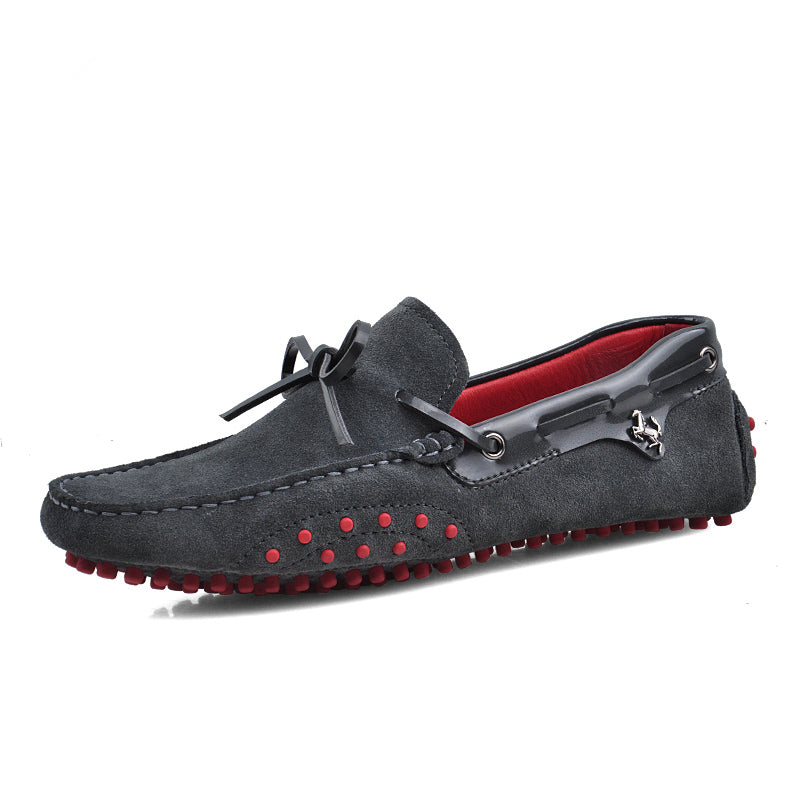 Bootschoen-loafers in suède voor heren