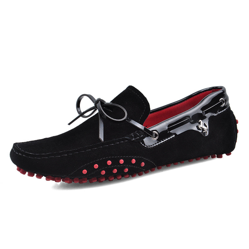 Bootschoen-loafers in suède voor heren