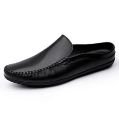 Herenmuil van splitleer zonder hielkap, om aan te schuiven, Zwart