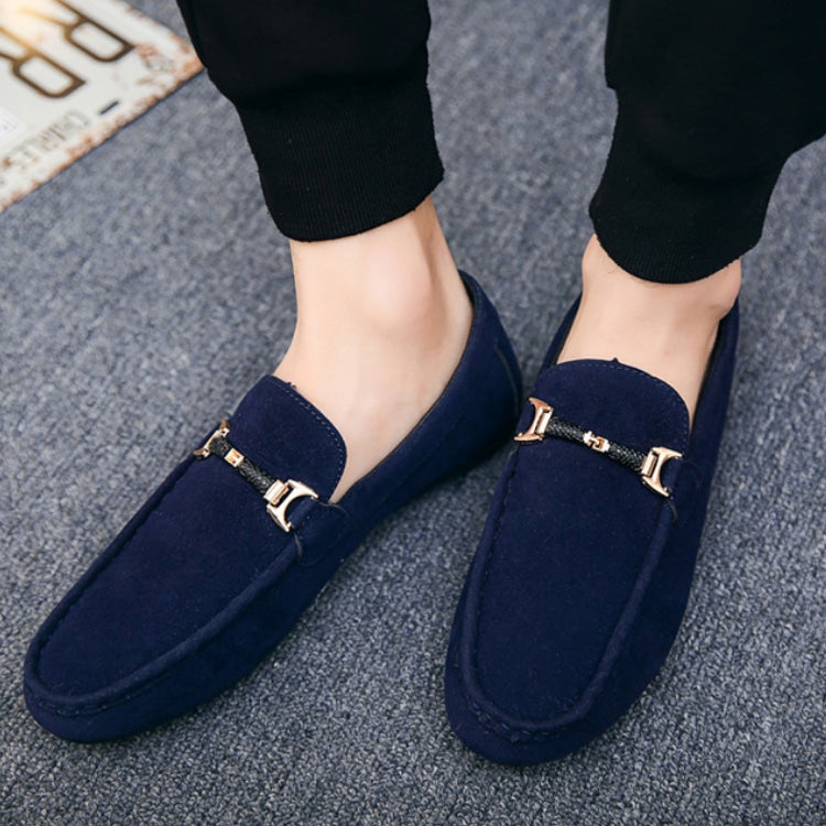 Suède loafers met gesp voor heren