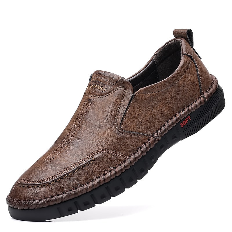 Mocassins in synthetisch leer voor heren met orthopedische zool