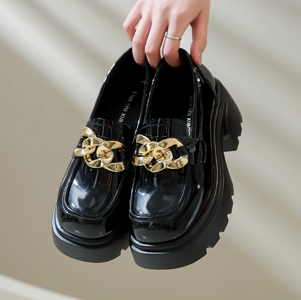 Damesloafers met blokhak