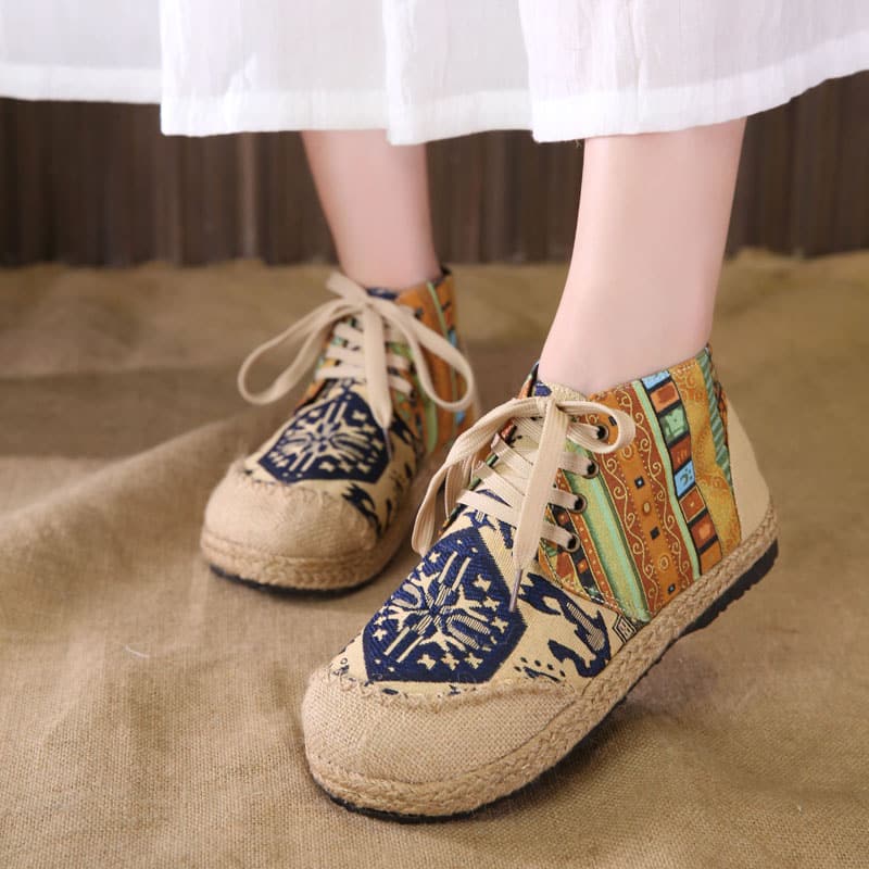 Indiase loafers in canvas