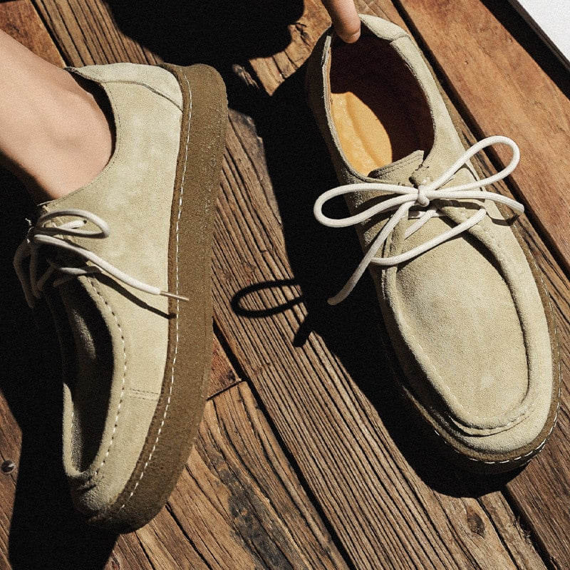 Indiaanse mocassins in suède voor heren