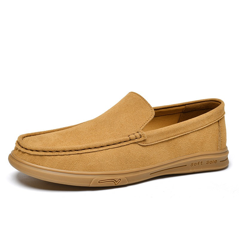 Instap loafer heren met soepele profielzool in camel, zool