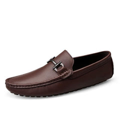 Italiaanse loafers in echt leer voor heren, Bruin