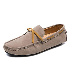 Klassieke instap bootschoenen met suède-effect voor heren, Beige