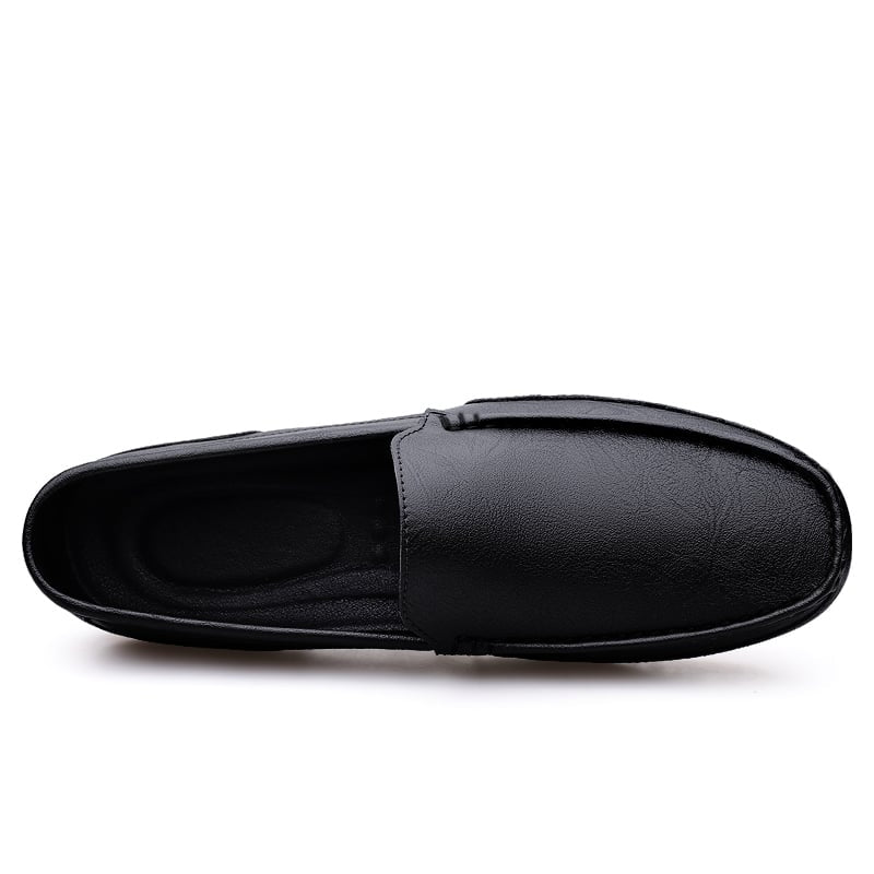 Klassieke ademende loafers van echt leer