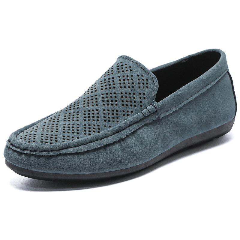 Mocassins van synthetisch suède met origineel design voor heren