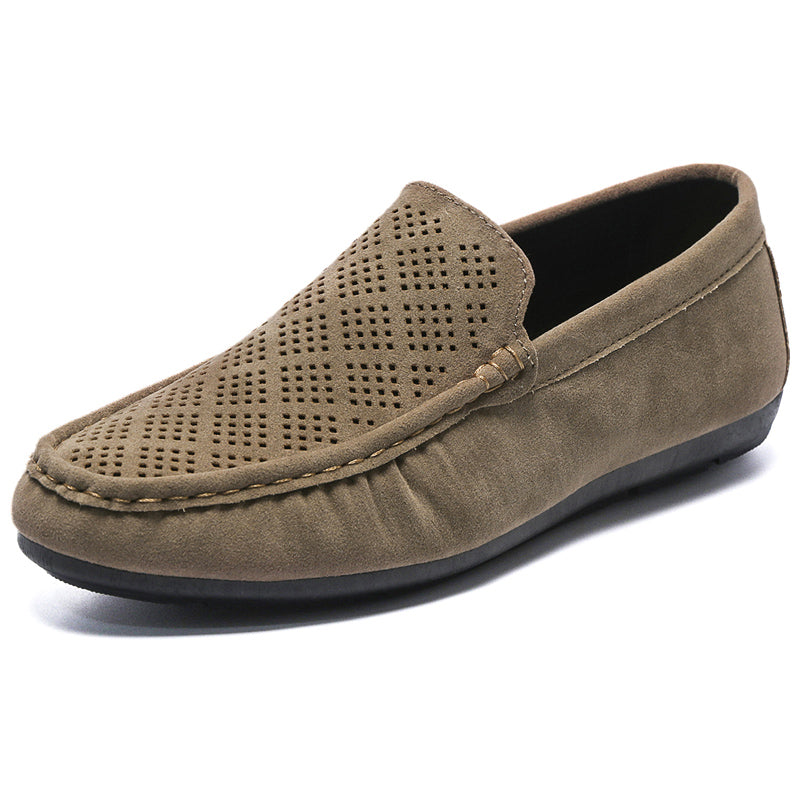 Mocassins van synthetisch suède met origineel design voor heren