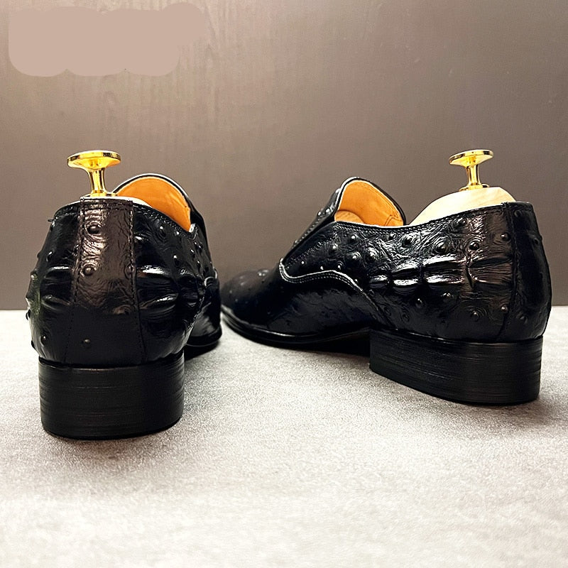 de achterkant van mocassins
