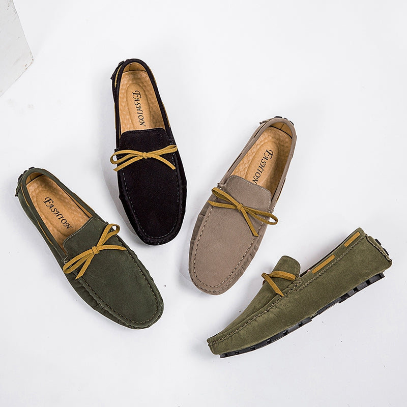 Lichte synthetisch suède loafers voor heren