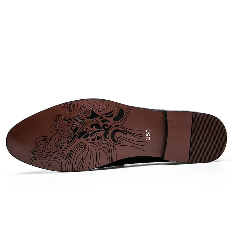 Loafers met kwastjes en krokodillenleer effect