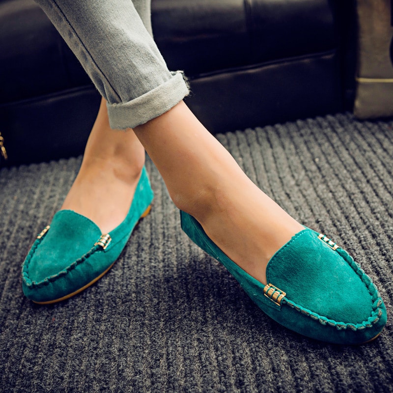 Mocassins met zachte zolen in suède