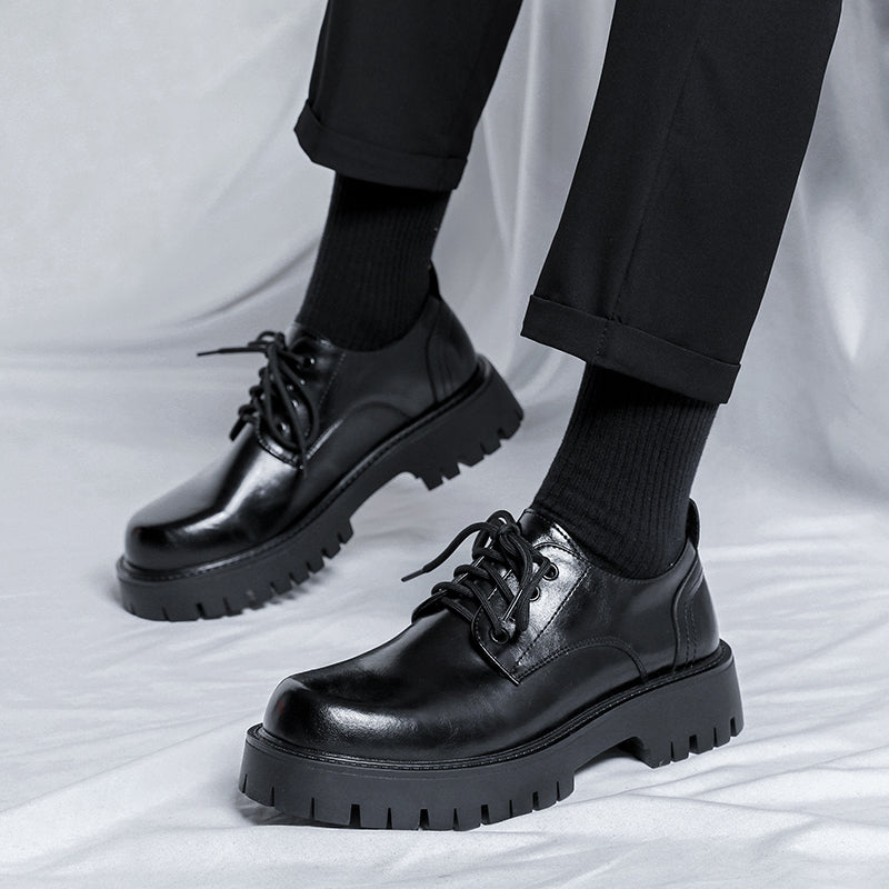 Leren platformschoenen voor heren