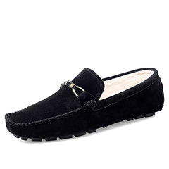 Casual suèdelook loafers voor heren, Zwart