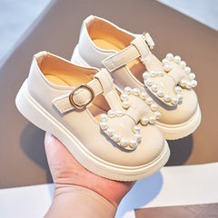 Kindermocassins met strikje, Beige