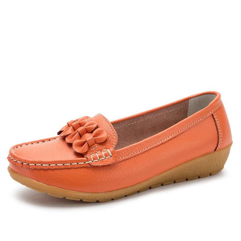 Leren loafers met dikke zool voor dames