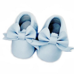 Loafers met vlinderstrikje voor pasgeborenen, Blauw