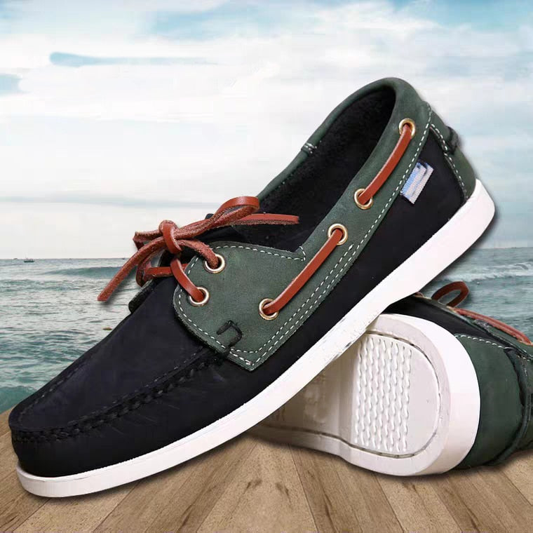 Bootschoenen loafers grote maten in echt leer voor heren