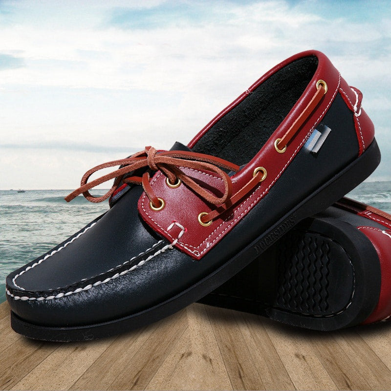 Bootschoenen loafers grote maten in echt leer voor heren