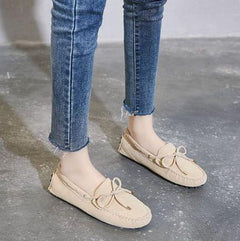 Comfortabele loafers met noppen voor dames, Beige