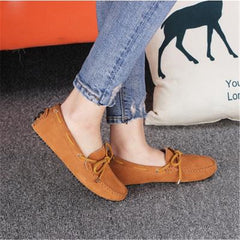 Comfortabele loafers met noppen voor dames, Bruin