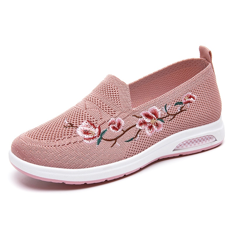 Zomer loafers met geborduurde bloemen voor dames