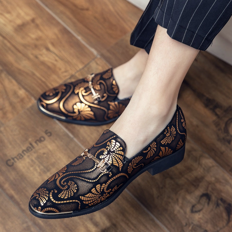 Avondloafers met kleurrijke arabeskenprint