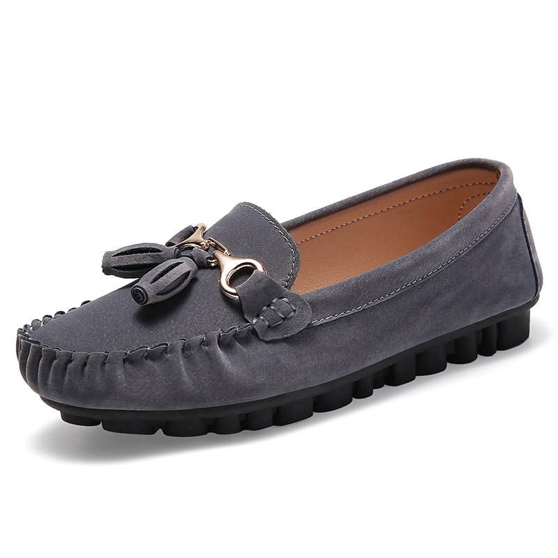 Casual loafers met suède-look voor dames
