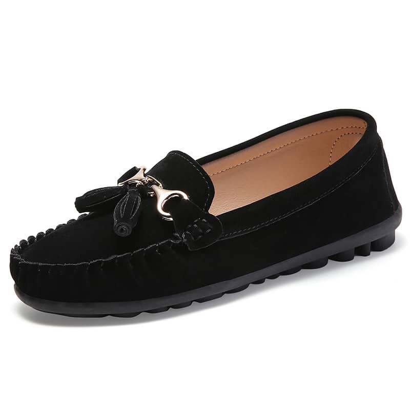 Casual loafers met suède-look voor dames