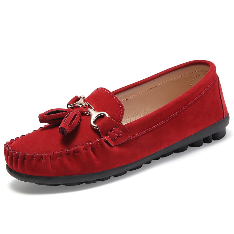 Casual loafers met suède-look voor dames