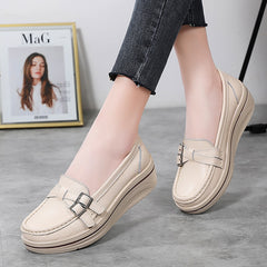 Casual loafers met dikke zool voor dames, Beige