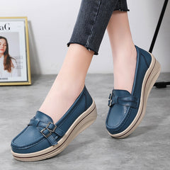 Casual loafers met dikke zool voor dames, Blauw
