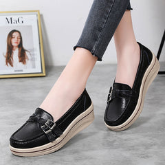 Casual loafers met dikke zool voor dames, Zwart