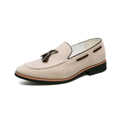 Casual loafers in echt suède met kwastjes voor heren, Beige