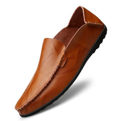 Loafers van synthetisch leer voor heren, Bruin