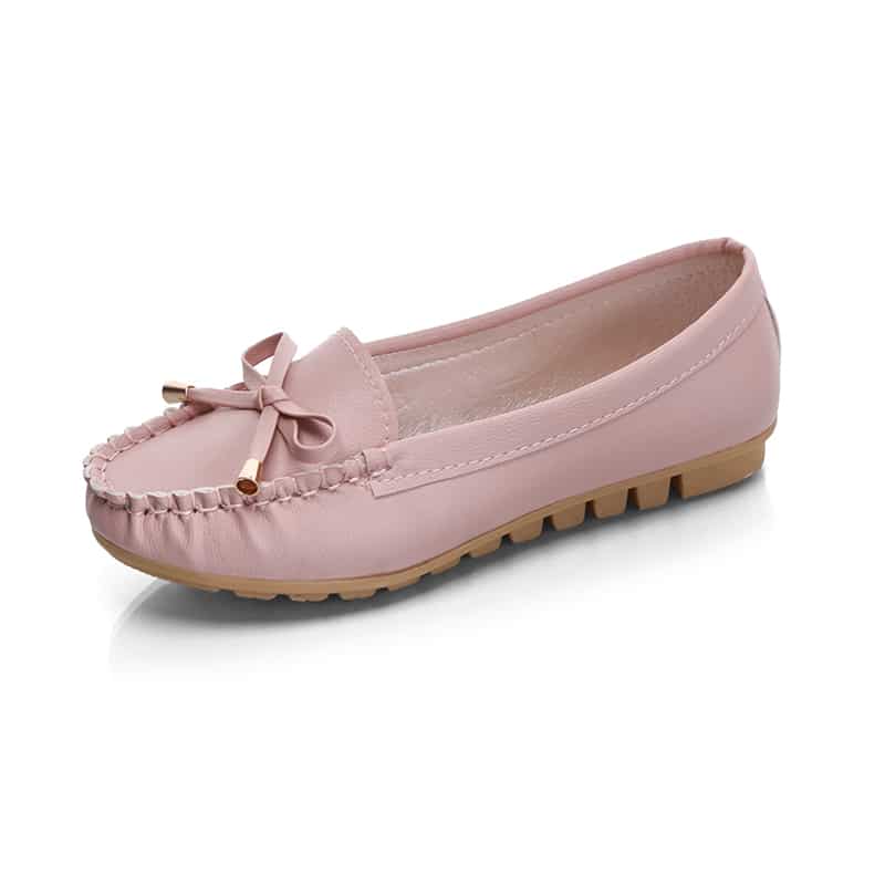 Leren loafers met dikke zool voor dames