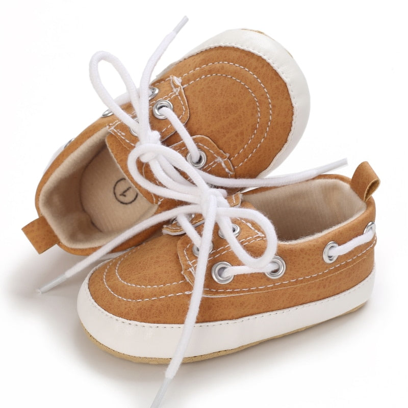 Bootschoenen-stijl loafers met veters voor babyjongens