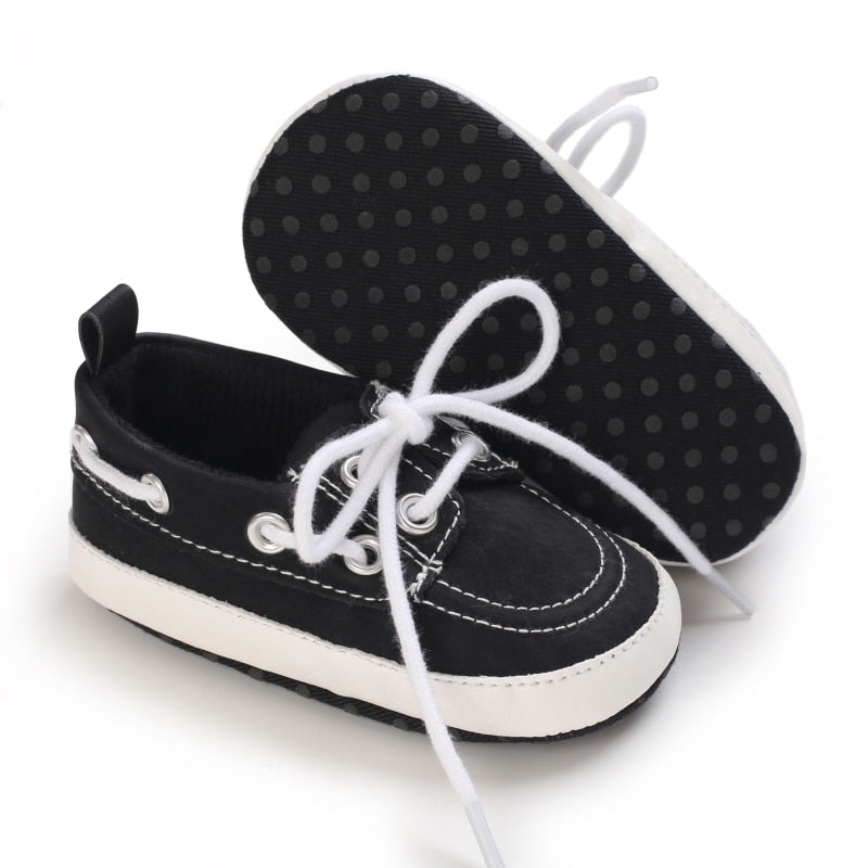 Bootschoenen-stijl loafers met veters voor babyjongens